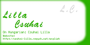 lilla csuhai business card